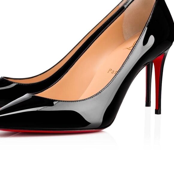 Christian Louboutin Dust Bag So Kate Black Patent Leather Pointed Toe 11 $895 - Picture 2 of 16